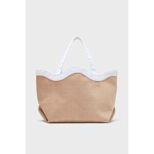 Tuckernuck Sand and White Terrycloth August Tote